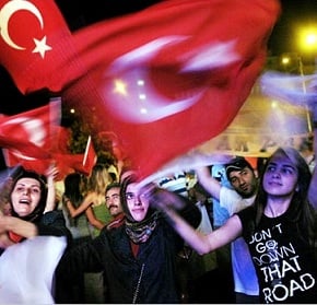 Krigsprotester i Tyrkia.