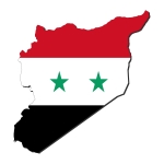 Syrie carte drapeau 2
