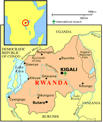 Rwanda carte