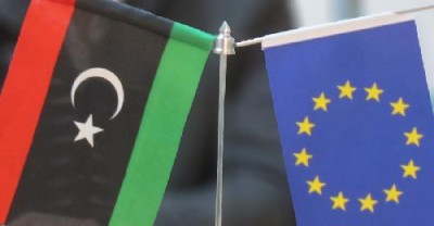 Libya EU flags