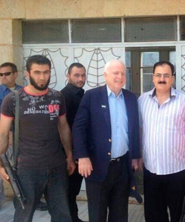 John McCain with leaders of Al Qaeda entities in Syria
