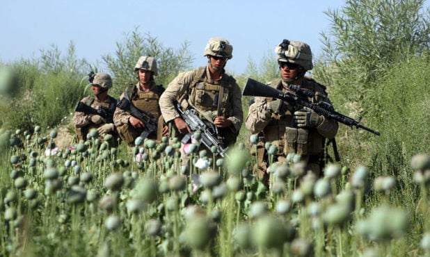 Image result for US troops and Afghan heroin