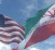 Iran USA drapeaux