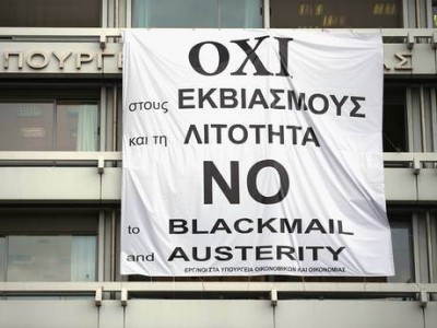 No to blackmail and austerity