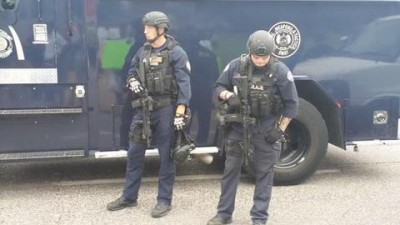 Swat officers on the scene of the shooting