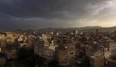 A shot of an ancient neighborhood in Sanaa, the capital of Yemen, taken long before Saudi Arabia's invasion. AFP/Getty Images