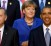 (From L) Turkish President Recep Tayyip Erdogan, German Chancellor Angela Merkel and US President Barack Obama stand for a family photo during the G20 Leaders Summit in Antalya, Turkey, November 15, 2015. ©AFP