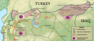 Kurdish Areas Map