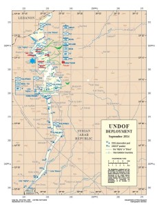 Image: The UNDOF withdrawal leaves a 12 – 16 km wide corridor uncontrolled by the UNDOF. In 2013 it transpired that Israel is providing support for Jabhat al-Nusrah, which includes a joint intelligence and military operations room in the Israeli occupied Golan, logistic support, weapons, field hospitals, and direct combat support. (Map plotting by Christof Lehmann) Click on map to view full size.