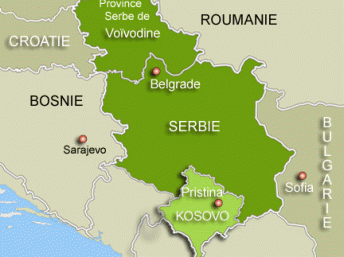 carte serbie Kosovo