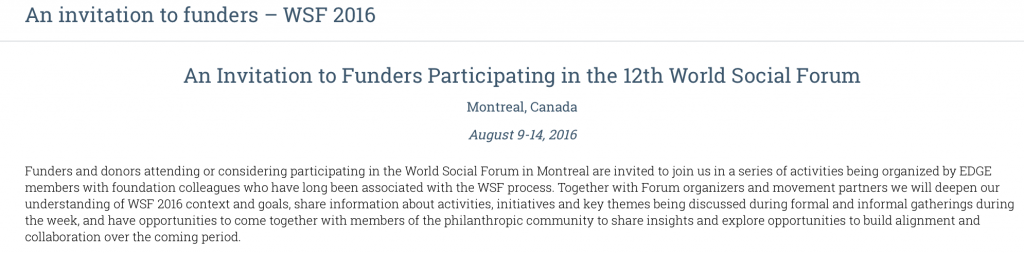 Rockefeller, Ford Foundations Behind World Social Forum (WSF). The Corporate Funding of Social Activism
