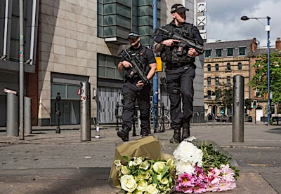Manchester bombing scene