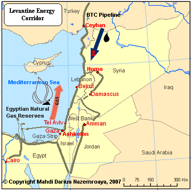 LevantineEnergyCorridor War in Gaza = War Over Natural Gas?