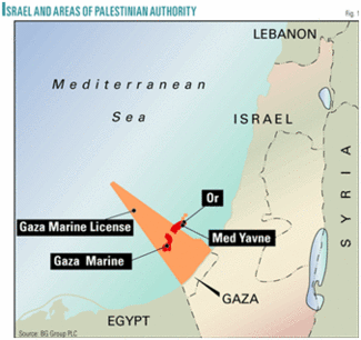gazagasmap2 War in Gaza = War Over Natural Gas?