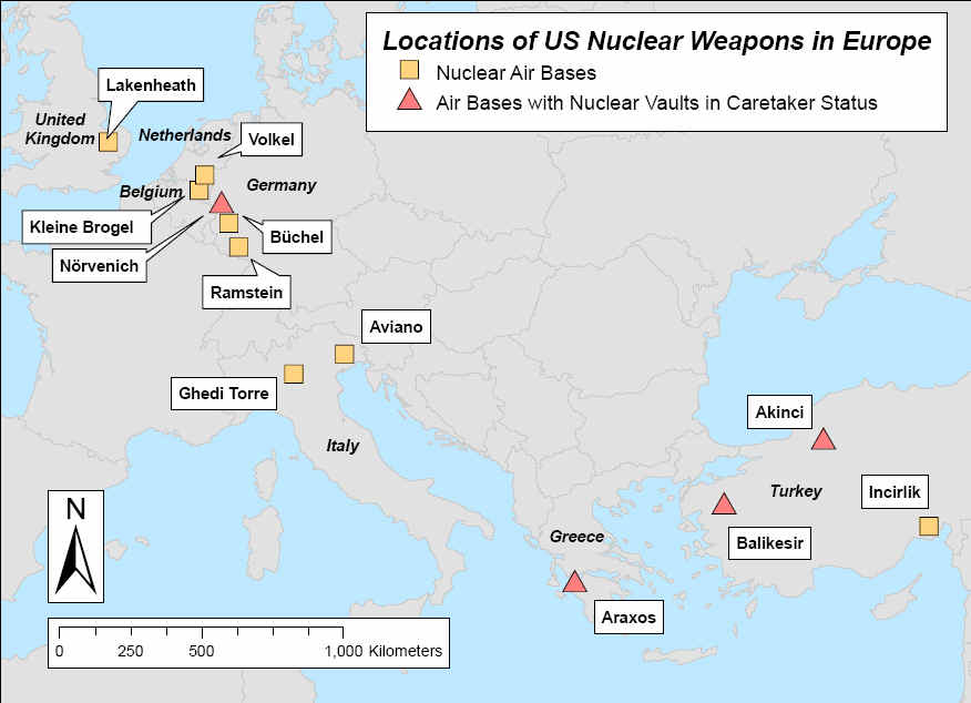 (Source: National Resources Defense Council, Nuclear Weapons in Europe , February 2005)