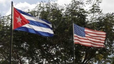 US Cuba flags