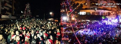 Christmas celebration in the streets of Latakia, Syria. Credit: The Saker.