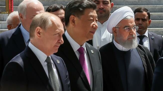 Image result for Putin, Xi and Modi, plus Rouhani